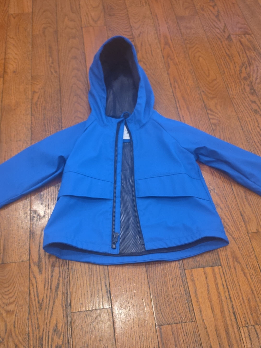 GAP Bright Blue Hooded Rain Jacket